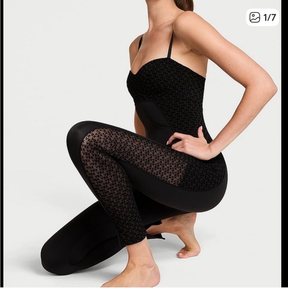 NEW! VSX Elevate mesh and velvet logo bodysuit - Picture 1 of 6